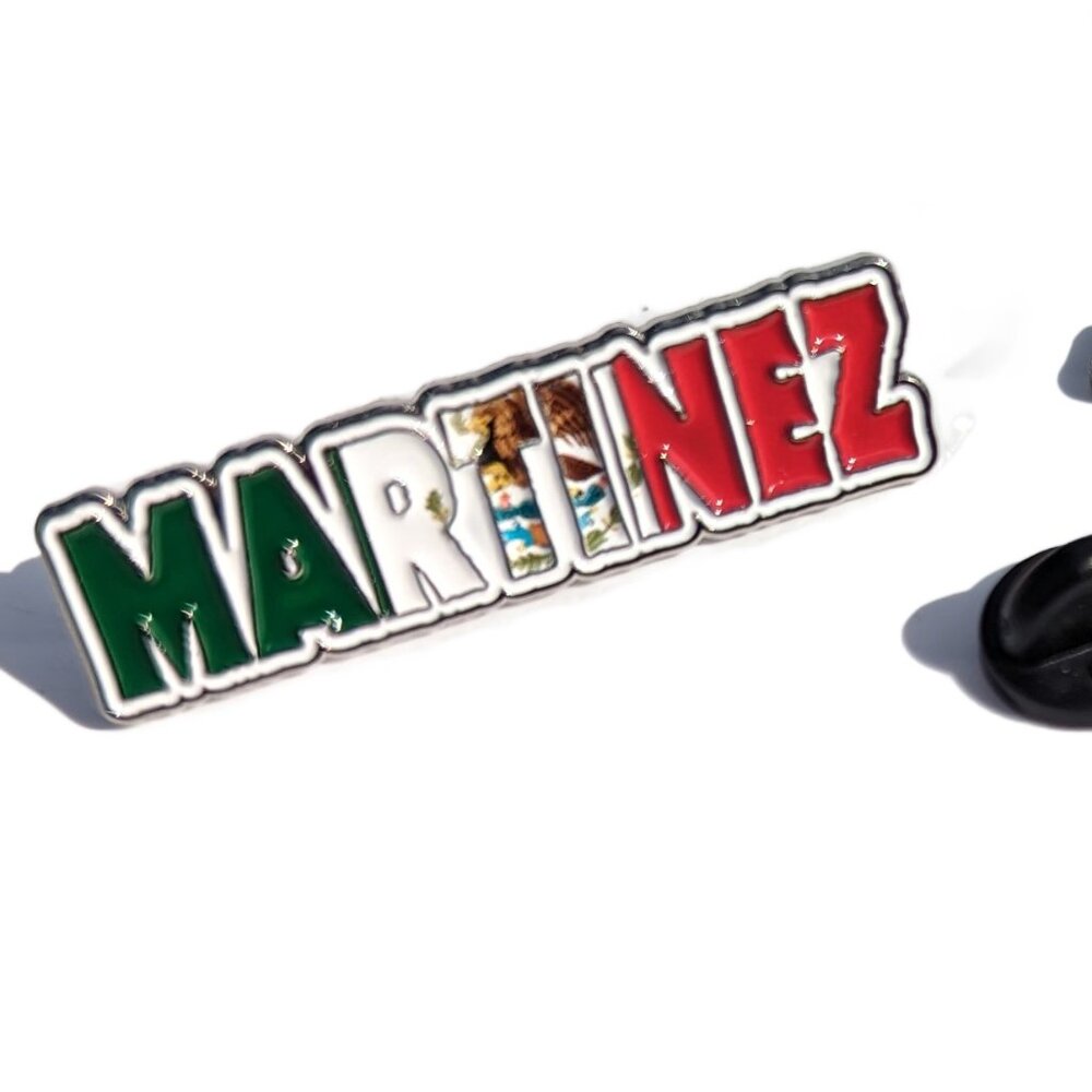 Pin Martinez Pin for Caps Clothing Enamel Badge MTZ Mexican Flag Pin MEX Flag